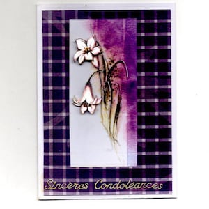 286 - Carte de voeux sincères condoléances