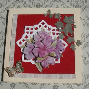 292 Ivy and Butterfly flower greeting card