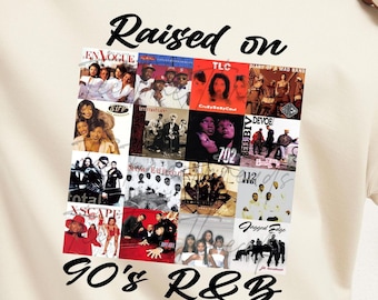 PNG File - Groups Edition - Raised on 90's R&B Album Cover - SVG - Sublimation - DTF