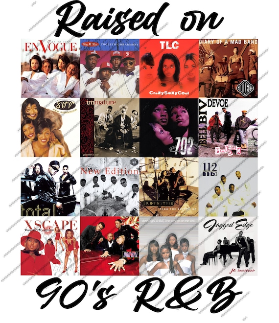 PNG File - Groups Edition - Raised on 90's R&B Album Cover - SVG