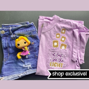 At Last I see The Light Pocket T-Shirt | Tangled Inspired T-Shirt  | Rapunzel Inspired T-Shirt | Disney Adult Pocket Tee