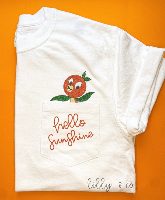 Orange Hello Sunshine Pocket T-shirt 