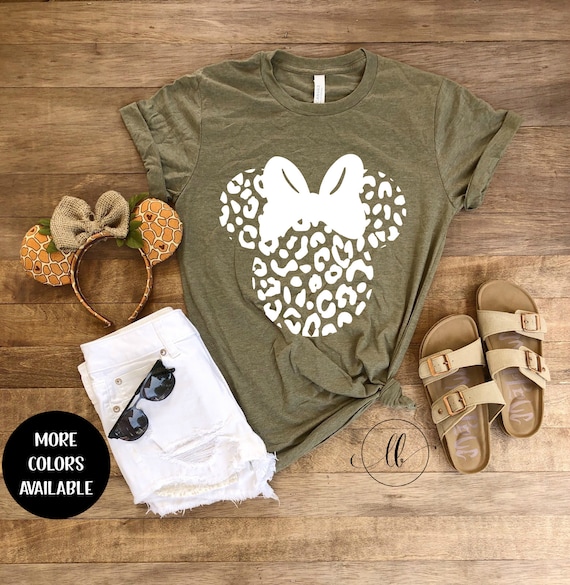 Minnie Cheetah Tee, Mouse Leopard Shirt Animal Kingdom Shirt