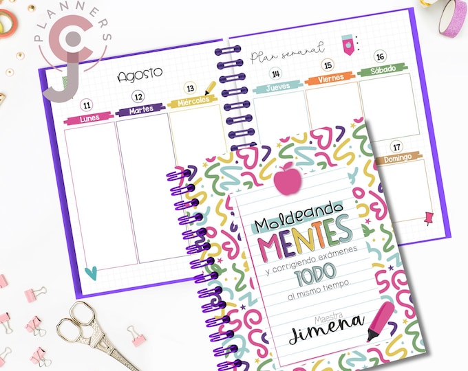 Agenda Escolar 2025 2026 para maestros para imprimir - Asistencia ...