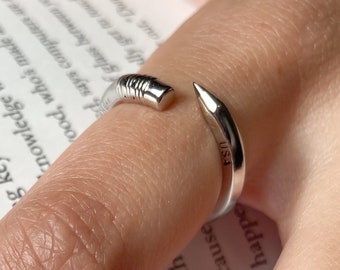 Bague crayon, Bagues wrap pour femmes, Cadeaux d’écrivain, Bague twist, Cadeaux d’artiste pour elle, Bagues artisanales, Bague wrap, Bijoux d’enseignant