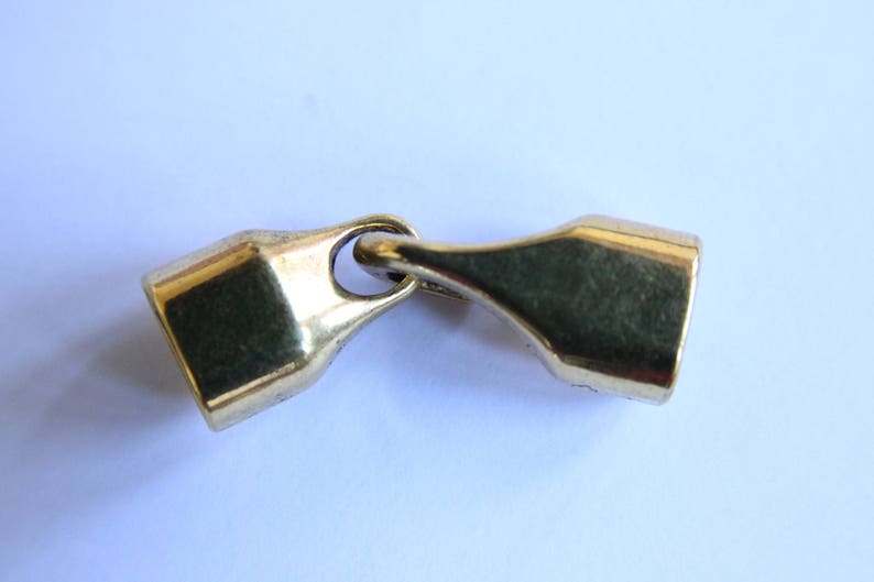 6 mm round leather cord Gold clasp Tip 2 pieces for hole 10