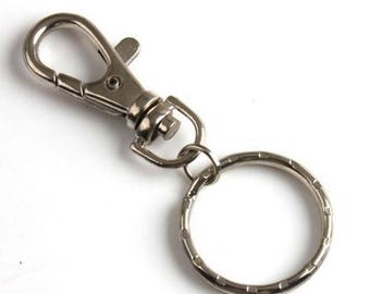 Silvered snap ring handbag 62 mm