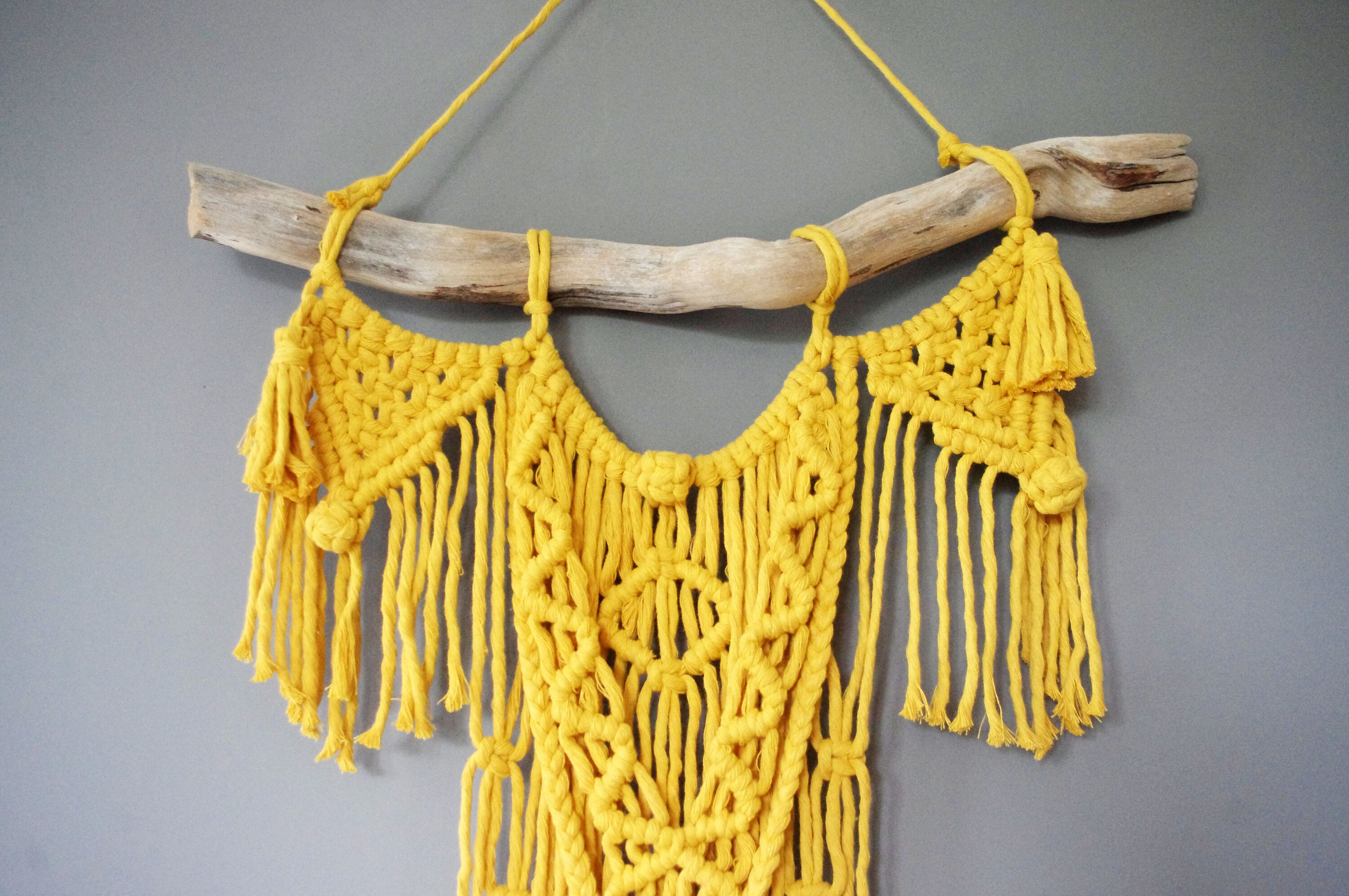 Tapisserie Décorative Murale en Macramé