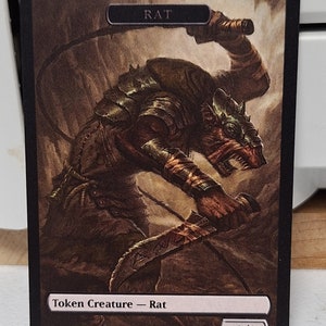 MtG Ratte 1/1 Doppelseitiger Token Alternative Kunst - EDH, Kommandant, Würfel Draft und Casual