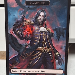 MtG Vampire 1/1 en Vampire 1/1 met lifelink dubbelzijdig token alternatieve kunst - EDH, Commander, Cube Draft en Casual