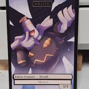 MtG Wraith 3/3 with Menace Double Sided Token Alternative Art - EDH, Kommandant, Cube Draft und Casual