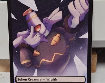 MtG Wraith 3/3 with Menace Double Sided Token Alternative Art - EDH, Kommandant, Cube Draft und Casual