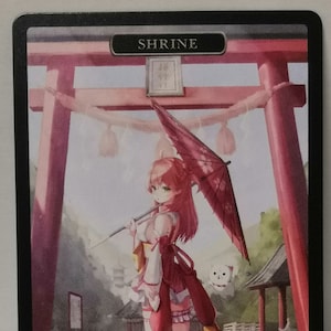 Arte alternativa de token de dois lados 1/1 do Santuário MtG - EDH, Commander, Cube Draft e Casual