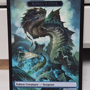MtG Koma's Coil 3/3 Double Sided Token Arte alternativa - EDH, Commander, Cube Draft e Casual