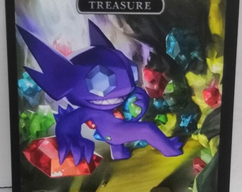 Mtg Treasure Token Double Sided Alternative Art - EDH