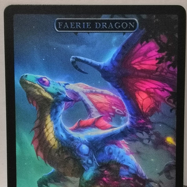 MtG Faerie Dragon 1/1 Double Sided Token Alternative Art - EDH, Commander, Cube Draft and Casual