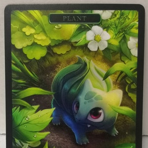 Arte alternativo de ficha de planta de doble cara 0/1 de MtG: EDH, Commander, Cube Draft y Casual