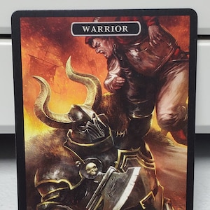 MtG Krieger 1/1 Doppelseitiger Token Alternative Art - EDH, Kommandant, Würfel Draft und Casual