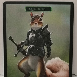MtG Squirrel 1/1 Double Sided Token Alternative Art - EDH, Kommandant, Cube Draft und Casual