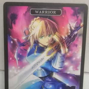 MtG Krieger 1/1 Doppelseitiger Token Alternative Art - EDH, Kommandant, Würfel Draft und Casual