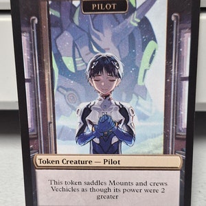 MtG Pilot 1/1 (farblos) und Fahrzeug 3/2 Token Alternative Art - EDH, Kommandant, Würfel Draft und Casual