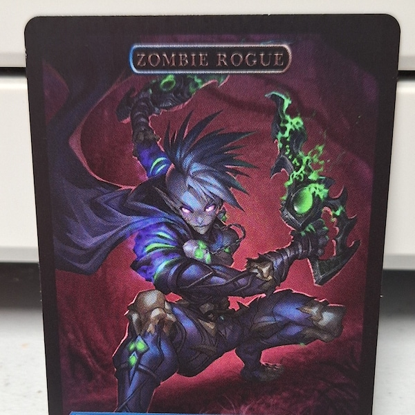 MtG Zombie Rogue 2/2 Double Sided Token Alternative Art - EDH, Commander, Cube Draft and Casual