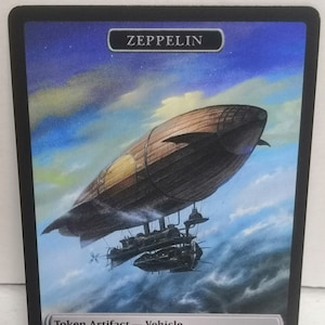 MtG Zeppelin 5/5 dubbelzijdig token alternatieve kunst - EDH, Commander, Cube Draft en Casual