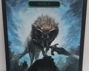 MtG Wolf 2/2 Double Sided Token Alternative Art - EDH, Commander, Cube Draft and Casual
