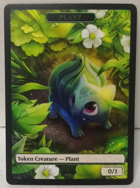 MtG 0/1 Plant Double Sided Token Alternative Art - EDH, Commander, Cube  Draft and Casual