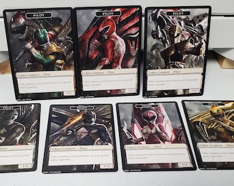 MtG Pilot 1/1 and Mechtitan 10/10 Token Alternative Art - EDH, Commander, Cube Draft and Casual
