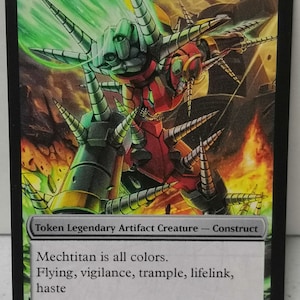 MtG Pilot 1/1 and Mechtitan 10/10 Token Alternative Art - EDH, Commander, Cube Draft and Casual