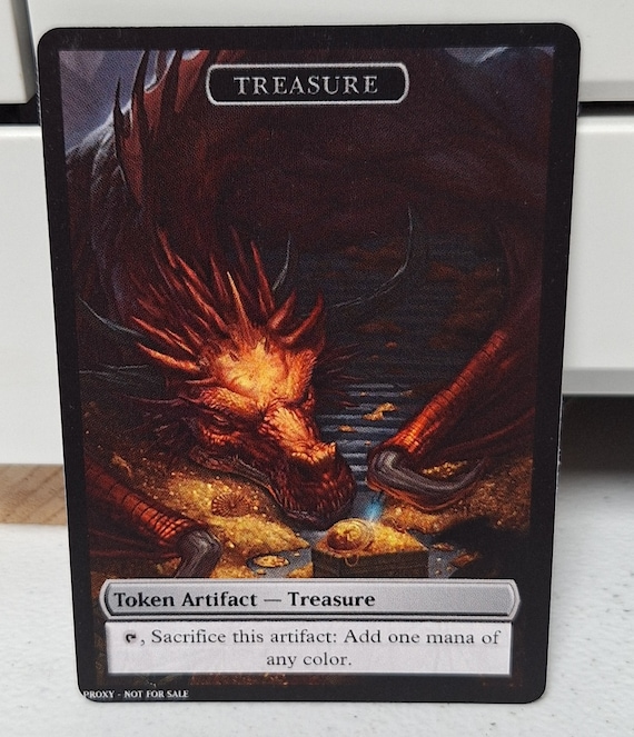 Mtg Treasure Token Double Sided Alternative Art - EDH