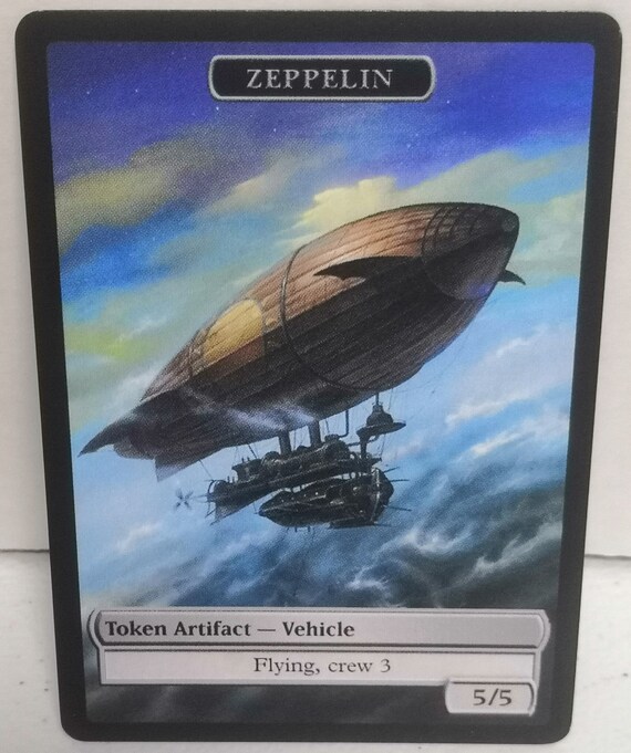 Mtg Zeppelin 5/5 Double Sided Token Alternative Art - EDH