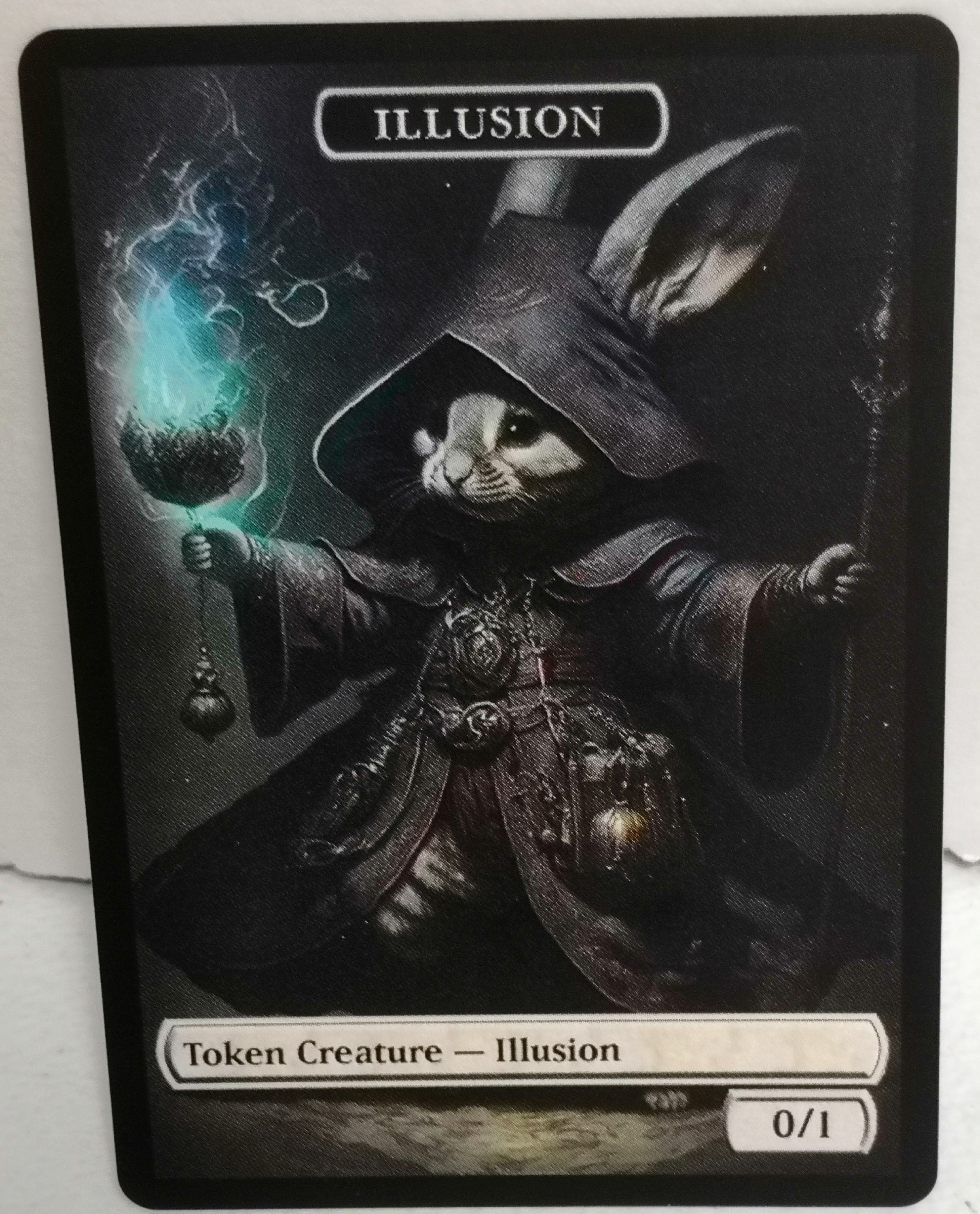 Mtg Illusion 0/1 Double Sided Token Alternative Art - EDH