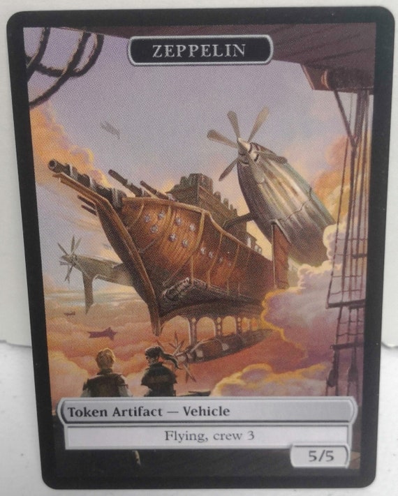 MTG　両面トークン　7枚セット　DOUBLE SIDED TOKENS MtG ツェッペリン 5/5 両面トークン 代替アート - EDH、統率者戦