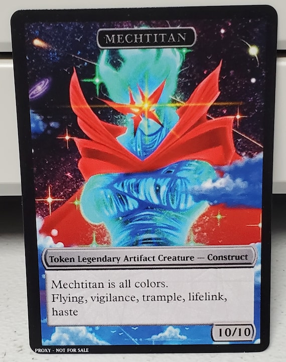 Mtg Pilot 1/1 and Mechtitan 10/10 Token Alternative Art - EDH