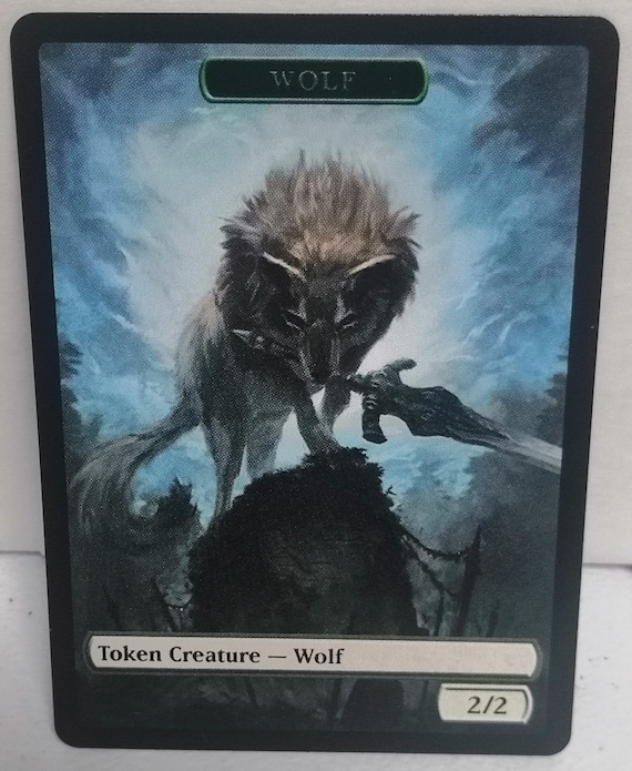 MtG Wolf 2/2 Double Sided Token Alternative Art - EDH, Commander, Cube Draft and Casual MtG Wolf 2/2 Double Sided Token Alternative Art - EDH, Commander, Cube Draft and Casual