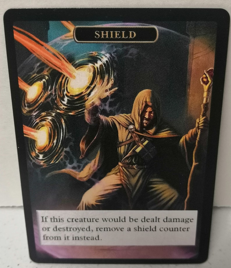 Mtg Shield Counter Token Alternative Art EDH Commander Etsy