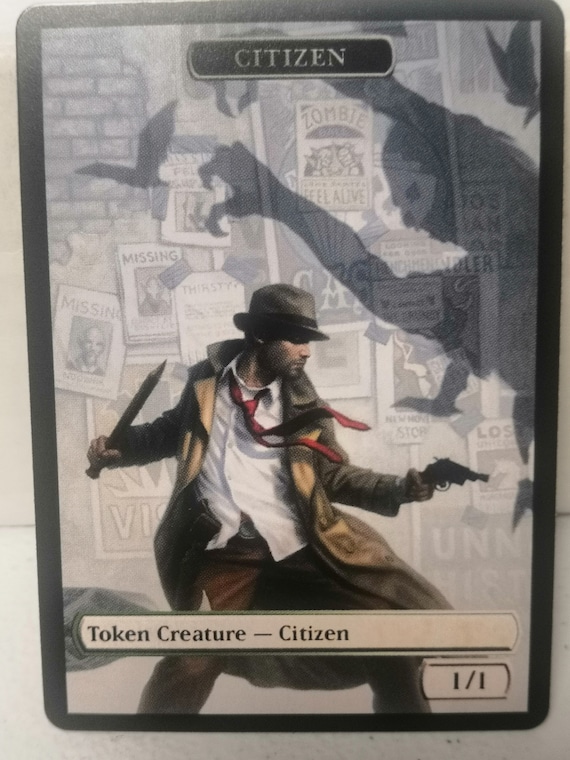 Mtg Citizen 1/1 Double Sided Token Alternative Art - EDH
