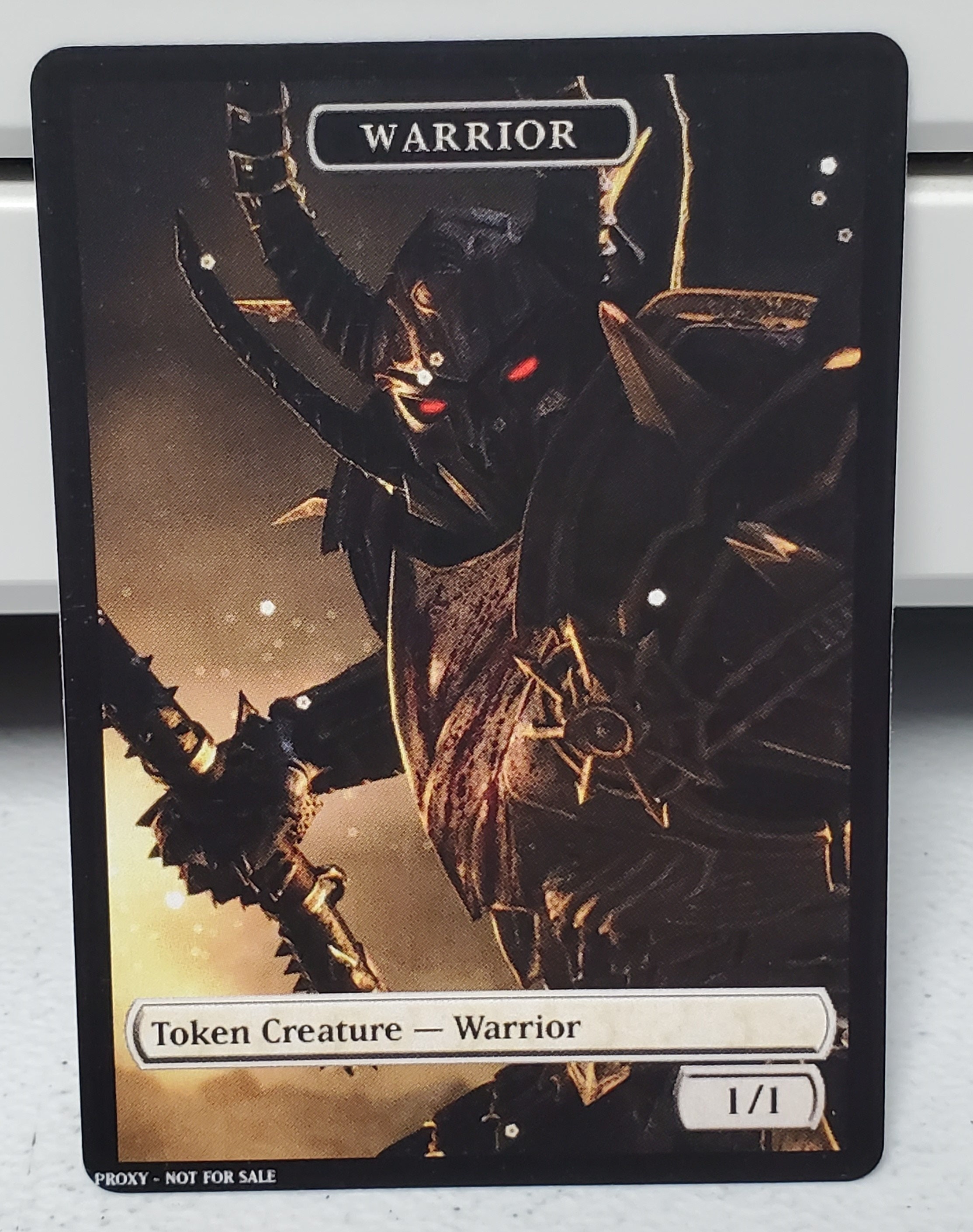 Mtg Warrior 1/1 Double Sided Token Alternative Art - EDH