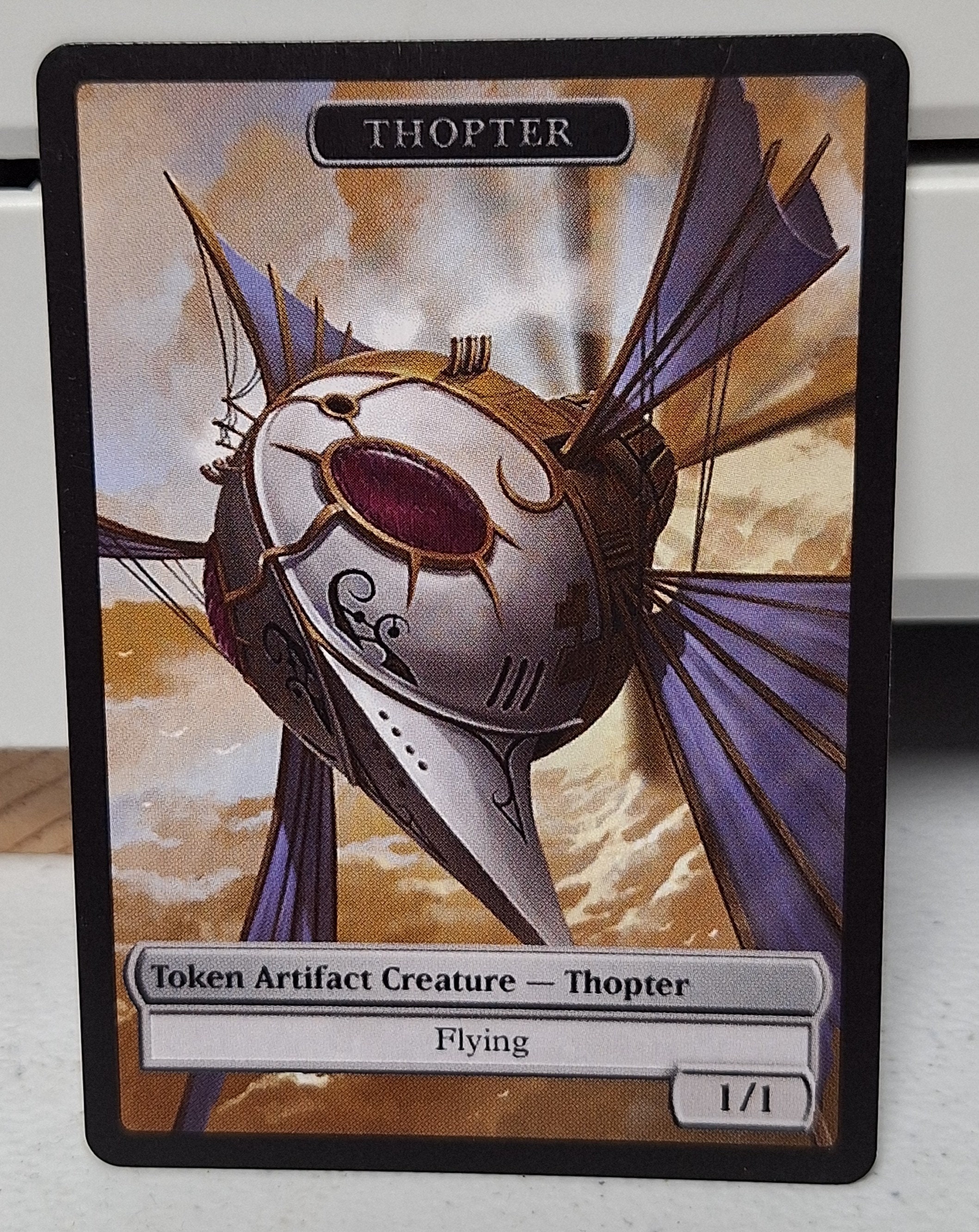 Mtg Thopter 1/1 Double Sided Token Alternative Art - EDH