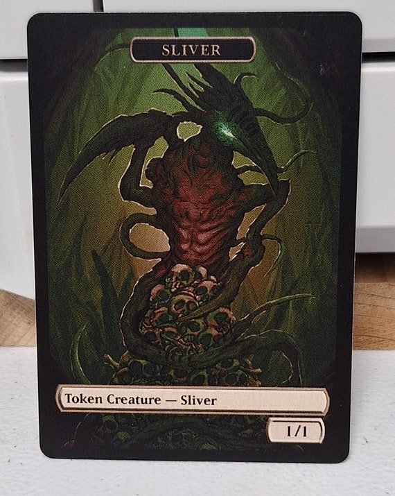 Mtg Sliver 1/1 Token Double Sided Alternative Art - EDH