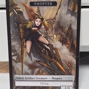MtG Thopter 1/1 Doppelseitiger Token Alternative Kunst - EDH, Kommandant, Cube Draft und Casual