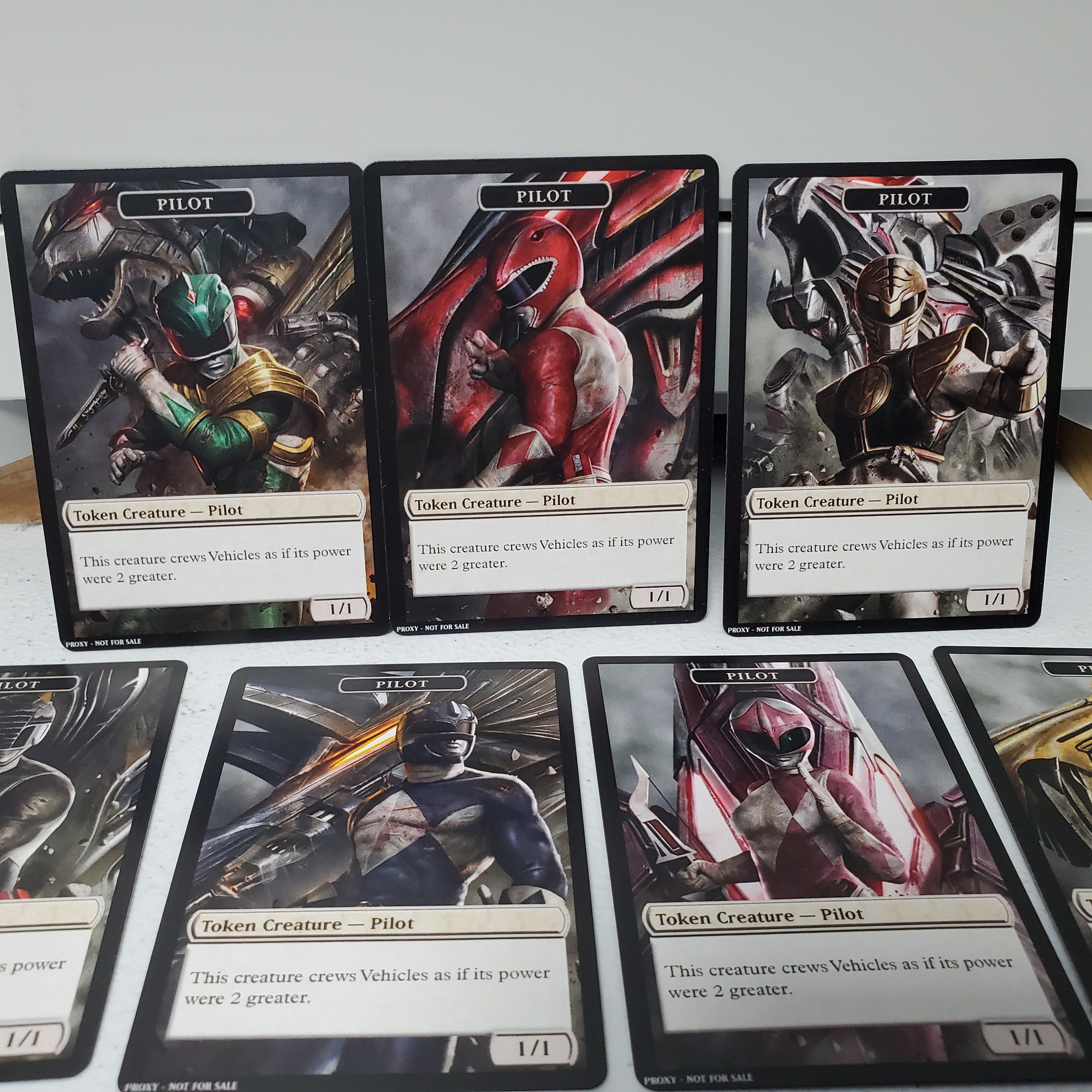 Mtg Pilot 1/1 and Mechtitan 10/10 Token Alternative Art - EDH