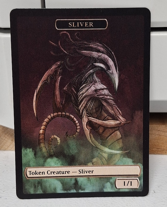 Mtg Sliver 1/1 Token Double Sided Alternative Art - EDH