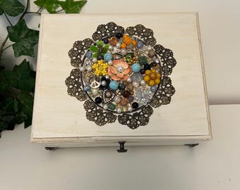 Upcycled Vintage Jeweled Jewelry Box
