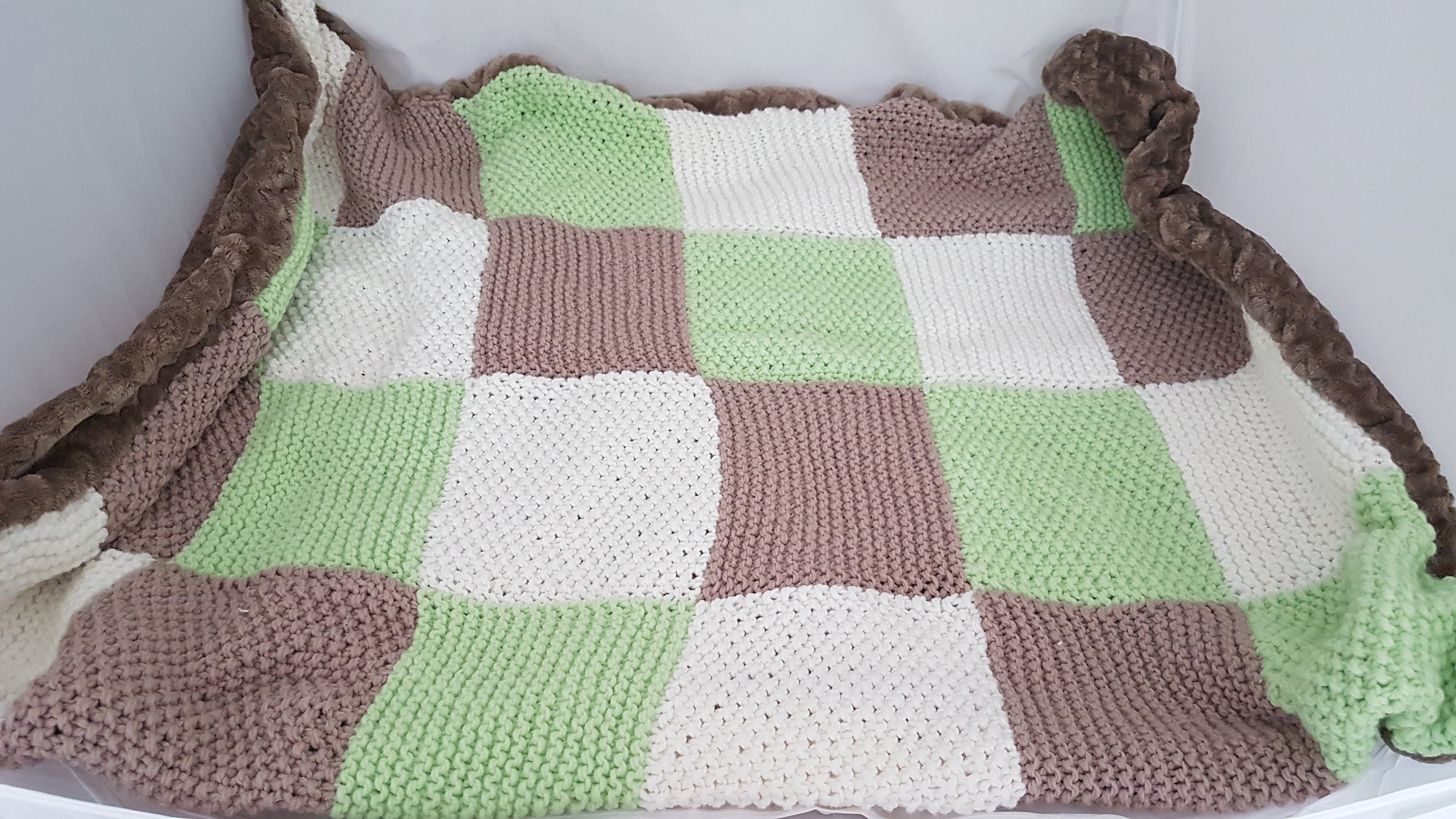 Tricoté Main Couverture Double Minky