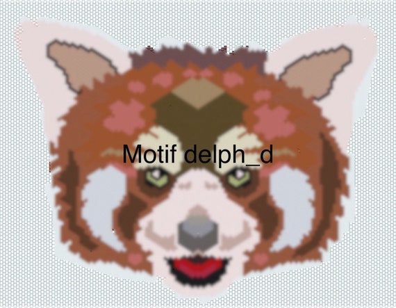 Diagramme Tissage Perles Miyuki Panda Roux