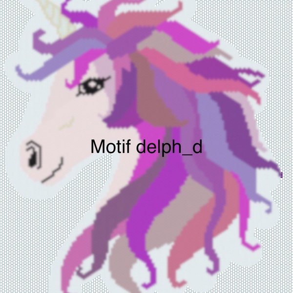 Diagramme tissage perles miyuki Licorne