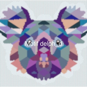 Miyuki Koala bead weaving diagram in purple tones